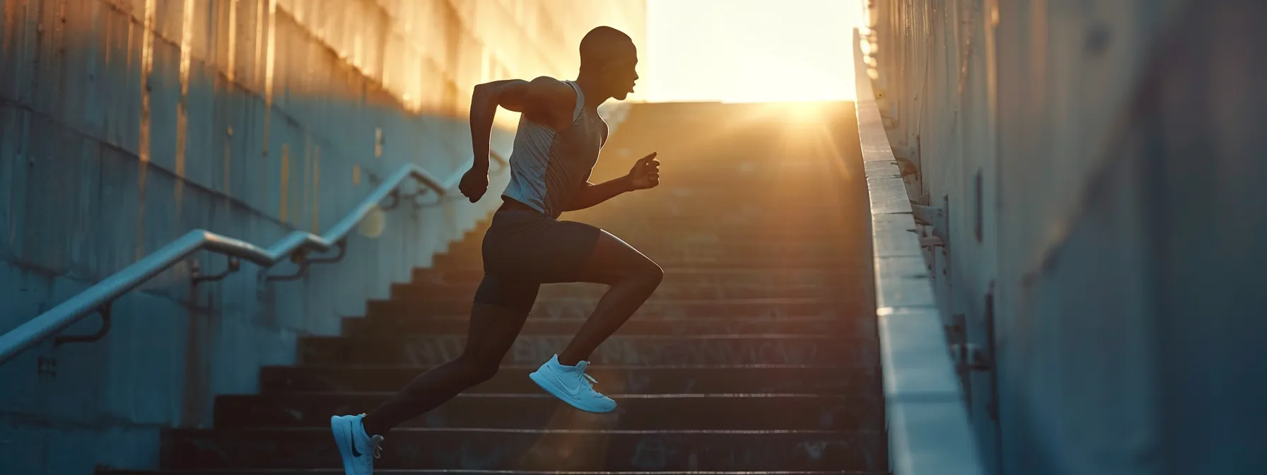 a focused athlete powering through obstacles on their way to success.