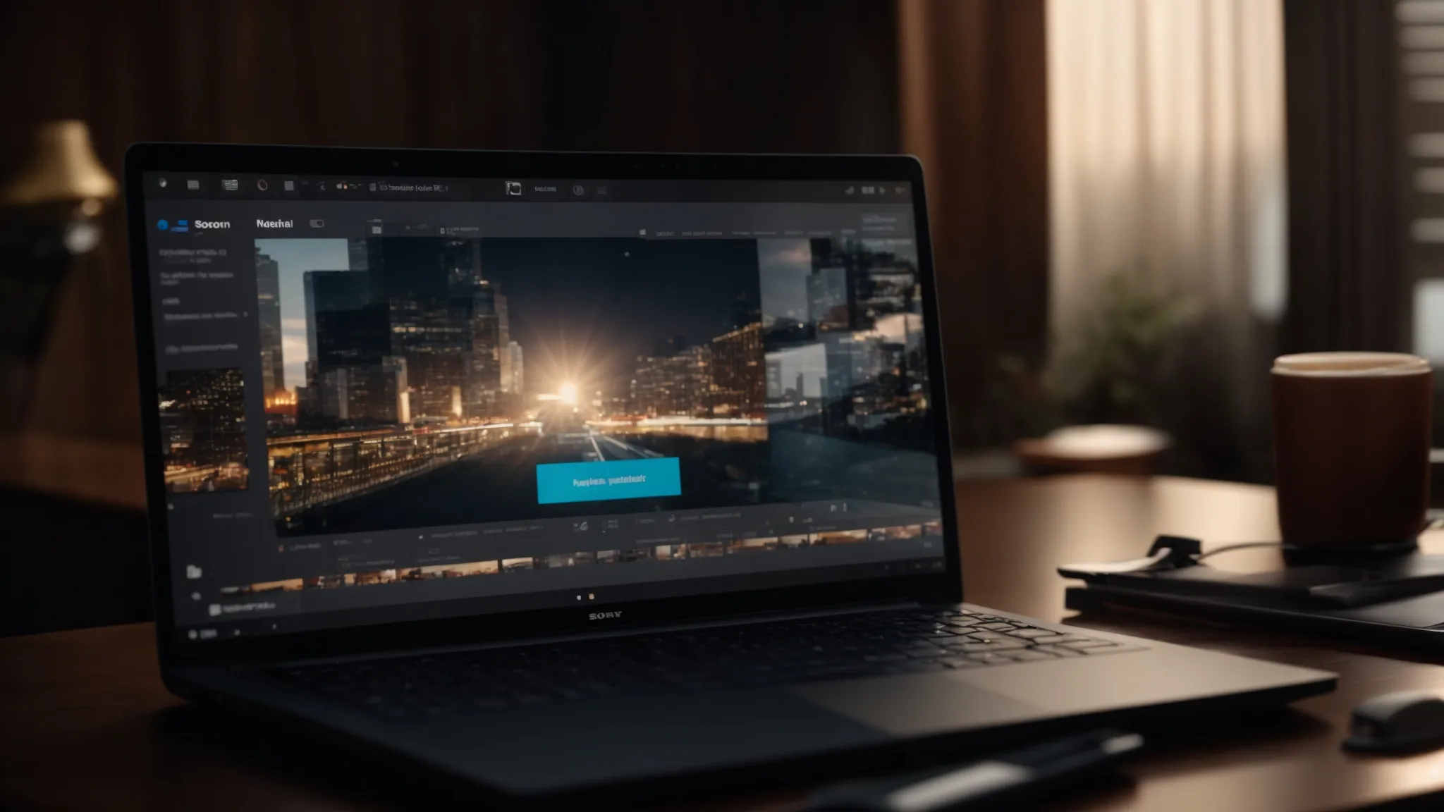 a person using a laptop with various social media and branding tools open on the screen.
